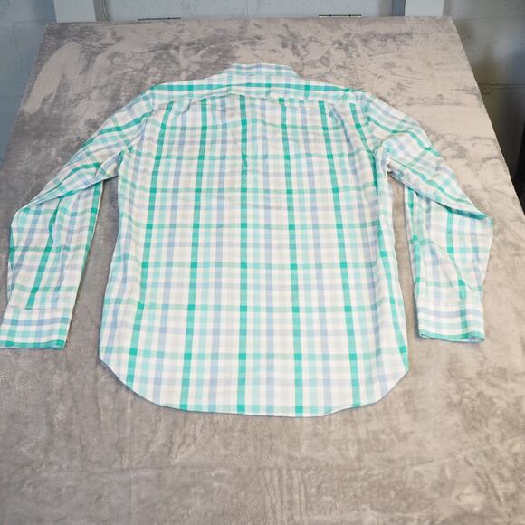 J Crew Flex Wrinkle Free Plaid Button Down Men's Size L Slim Fit Cotton Elastane - Picture 3 of 12